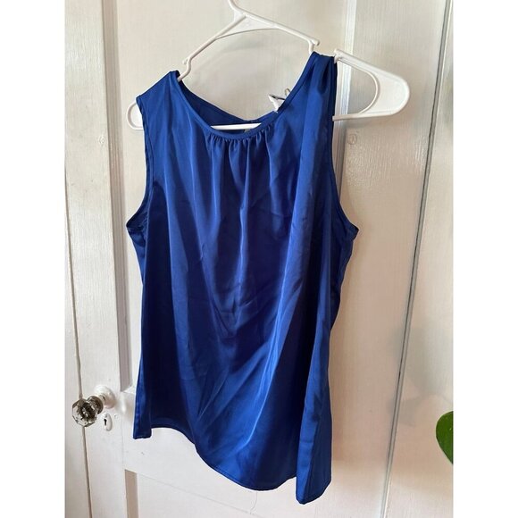 Calvin Klein women’s size medium blue sleeveless blouse - Picture 2 of 6